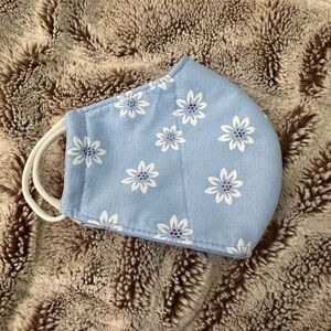 Floral Blue Face Mask